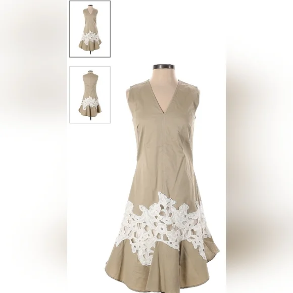 Derek Lam New York Collective Khaki Dress size 12 - Picture 1 of 3